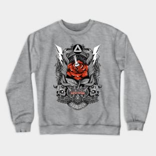 Snake and Rose Artwork Crewneck Sweatshirt